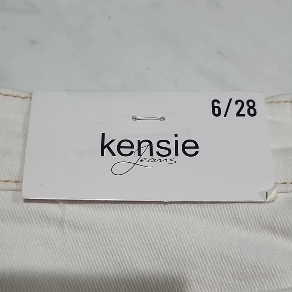Kensie White Button-Front Skirt
